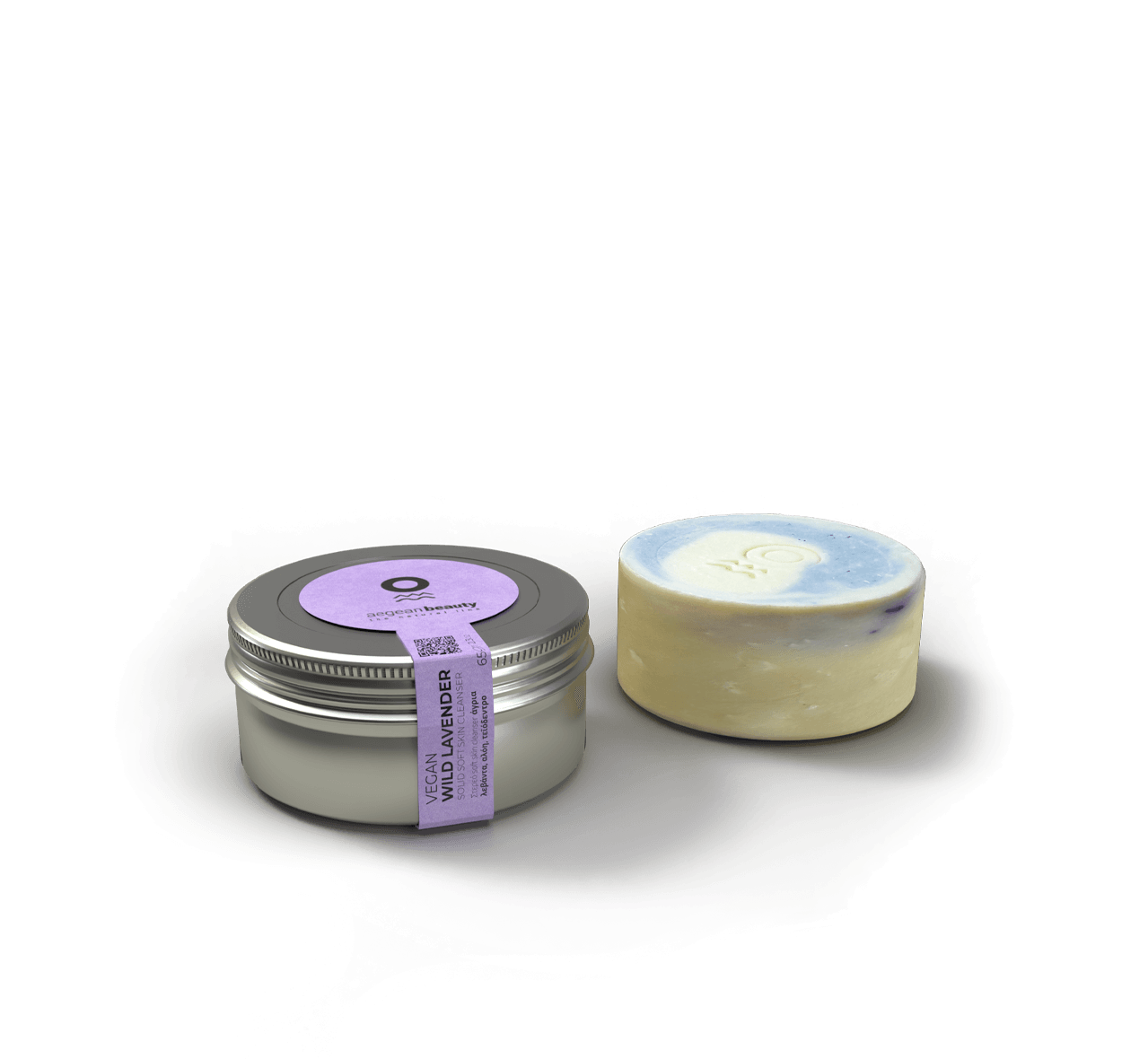 6480595221bbdb358a46b2bd_veganlavender65sm6 Vegan Wild Lavender Solid χειροποίητο Soft Skin Cleanser με 100% βιολογική άγρια λεβάντα - Image 1