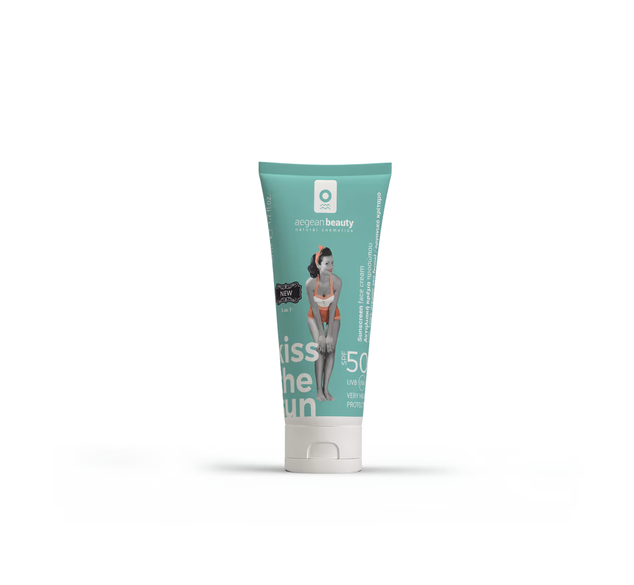 small50antili 3 σε 1 αντηλιακή κρέμα προσώπου SPF 50+ με υαλουρονικό και οργανικό κρίταμο - Image 1